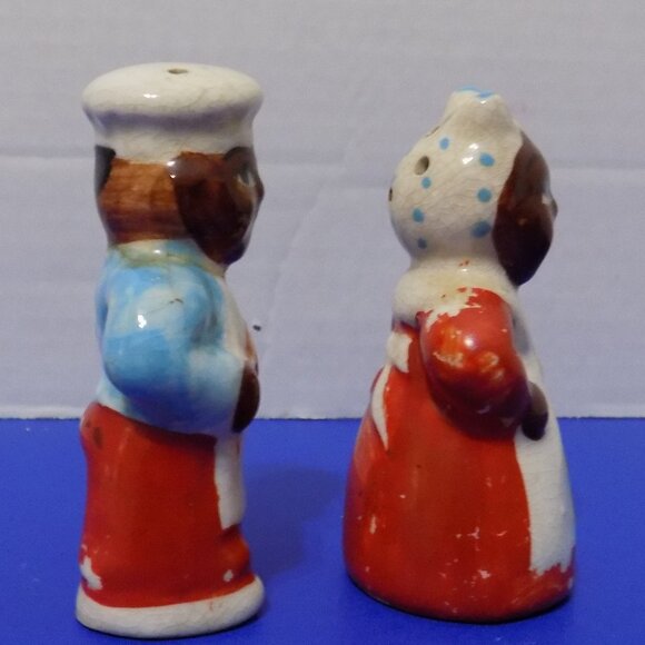 Vintage Black American Bakers Cooks Chefs Salt and Pepper Shakers - Picture 2 of 6